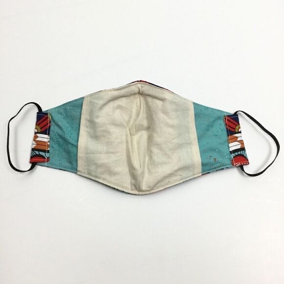 2/$15 - Striped Mask, Blue/Red Face Mask w/Flowers Stripes, Filti Filter - Picture 4 of 14